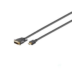 Goobay 51579 DVI-D/HDMI™-Kabel, vergoldet Kabellänge: 1 m