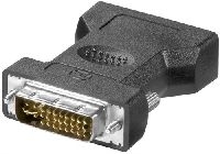 Goobay 68030 Analoger DVI-I/VGA-Adapter, vergoldet, DVI-I-Stecker Dual-Link (24+5 pin), Schwarz - DV