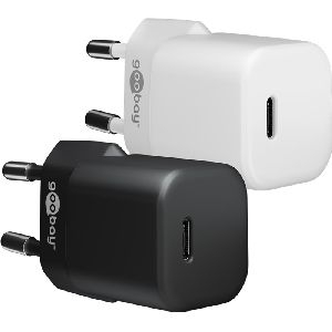 Goobay 65403 USB-C™ PD GaN Schnellladegerät Nano (20 W) schwarz VPE Retail Polybag Mindestbestellmenge 1