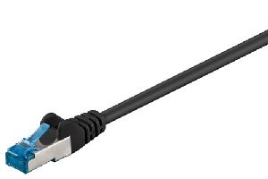 Goobay 94154 CAT 6A Patchkabel, S/FTP (PiMF), schwarz VPE Bulk Mindestbestellmenge 1