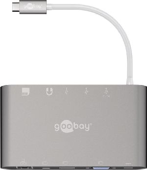 Goobay 62113 USB-C™-Multiport-Adapter aus Aluminium