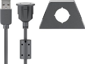 Goobay 95445 USB-A-Verlängerung mit Sicherungsclip, 1,2 m, schwarz VPE Cable Tag Mindestbestellmenge 1