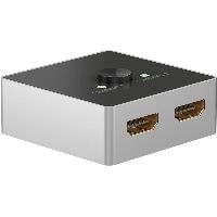 Goobay 58486 Series 2.0 Manuelle HDMI™-Umschaltbox 2 auf 1 (4K @ 60 Hz), Schwarz - zum Umschalten zw