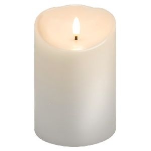 Goobay 77776 LED-Echtwachskerze, weiß, 10 x 15 cm VPE Retail Box Mindestbestellmenge 1