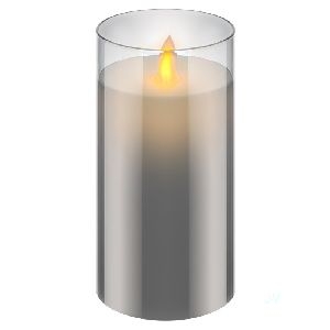 Goobay 60372 LED-Echtwachskerze im Glas, 7,5 x 15 cm VPE Retail Box Mindestbestellmenge 1