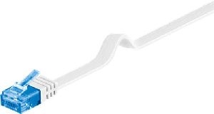 Goobay 96391 CAT 6A Flach-Patchkabel, U/UTP, weiß Kabellänge: 20 m