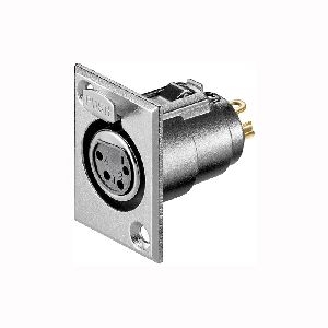 Goobay 11972 Mikrofon-Einbaubuchse, XLR-Buchse (4-Pin) VPE Bulk Mindestbestellmenge 1