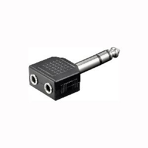 Goobay 11103 Kopfhörer-Adapter, AUX-Klinke 6,35 mm zu 2x 3,5 mm :