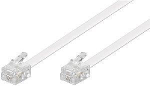 Goobay 93063 Telefonkabel (Modularkabel), weiß Kabellänge: 10 m VPE Bulk Mindestbestellmenge 1