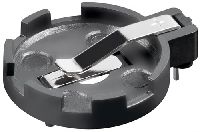 Goobay 56617 CR2012-CR2032 Knopfzellenhalter, 1 Stk. im Polybeutel, Schwarz - max. 20 mm, Schwarz, Printmontage, horizontal (2-Pin)