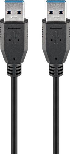 Goobay 95716 USB-A-Kabel, 0,5 m, schwarz VPE Cable Tag Mindestbestellmenge 1
