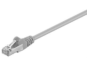Goobay 50126 CAT 5e Patchkabel, F/UTP, grau Kabellänge: 0.5 m
