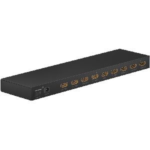 Goobay 58484 Series 2.0 HDMI™-Splitter 1 auf 8 (4K @ 60 Hz), Schwarz - teilt 1x HDMI™-Eingangssignal