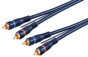 Goobay 50175 Car Hi-Fi Stereo-Verbindungskabel Cinch, zweifach geschirmt Kabellänge: 5 m
