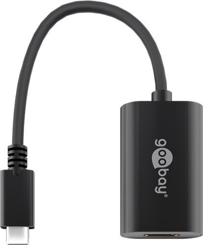 Goobay 38532 USB-C™-auf-HDMI™-Adapter, 0,2 m, schwarz VPE Retail Polybag Mindestbestellmenge 1
