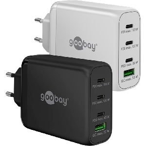 Goobay 65556 USB-C™ PD GaN Multiport-Schnellladegerät (100 W) weiß