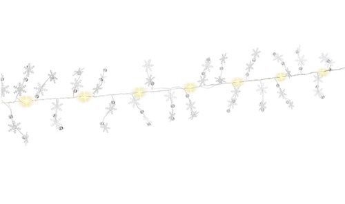 Goobay 57948 10er LED-Silberdraht-Lichterkette "Schneeflocken" VPE Retail Box Mindestbestellmenge 1