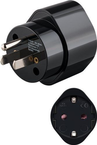 Goobay 45354 Reiseadapter Europa auf USA/Japan, schwarz VPE Retail Polybag Mindestbestellmenge 1