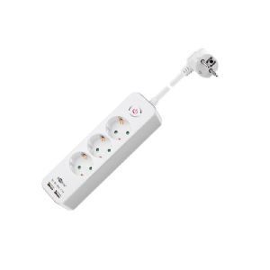 Goobay 41264 Steckdosenleiste 3-fach mit Schalter und USB :
