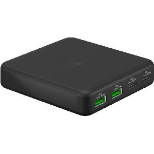 Goobay 65813 USB-C™ PD GaN Multiport-Tischladegerät (65 W) schwarz, :
