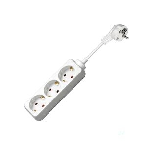 Goobay 51075 Steckdosenleiste 3-fach, 3 m, weiß Kabellänge: 3 m