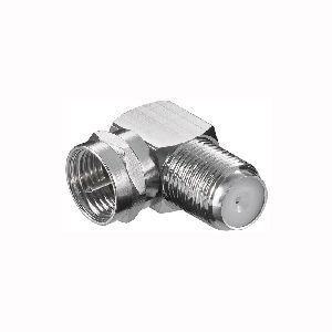Goobay 11390 Winkeladapter: F-Stecker > F-Buchse 90° Anschluss, Gehäusematerial: Zink