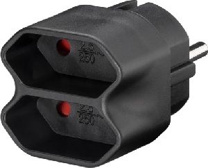 Goobay 51002 Steckdosenadapter Farbversion: Schwarz