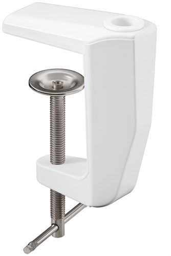 Goobay 77460 Ersatztischklemme für Lupenleuchten mit Gelenkarm, weiß VPE Retail Box Mindestbestellmenge 1