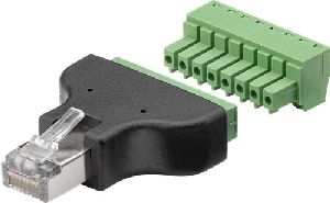 Goobay 76736 Terminal Block 8-pin > RJ45-Stecker (8P8C) VPE Bulk Mindestbestellmenge 1