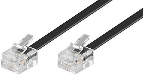Goobay 50320 Telefonkabel (Modularkabel), schwarz VPE Bulk Mindestbestellmenge 1