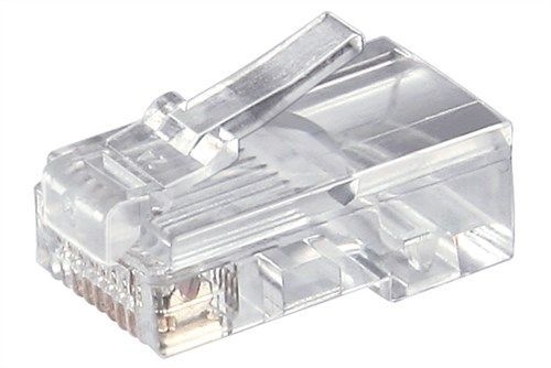 Goobay 58627 RJ45-Westernstecker für Rundkabel, 8 polig VPE Bulk Mindestbestellmenge 10