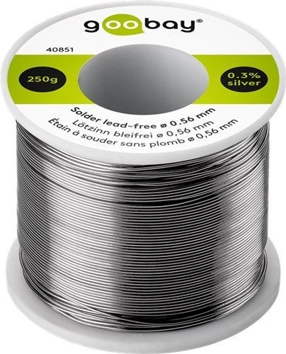 Goobay 40851 Lötzinn bleifrei, ø 0,56 mm, 250 g VPE Bulk Mindestbestellmenge 1