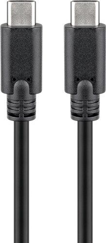 Goobay 67976 USB-C™-Kabel, 1 m, schwarz VPE Cable Tag Mindestbestellmenge 1