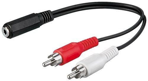 Goobay 50092 Audio-Kabeladapter 3,5mm Buchse zu Cinch-Stecker VPE Cable Tag Mindestbestellmenge 1