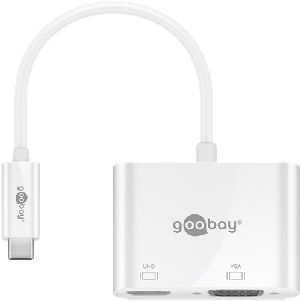 Goobay 52430 USB-C™ Multiport-Adapter mit HDMI™, VGA Verbrauchseinheit: 1 Stk. im Polybeutel