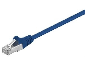 Goobay 50157 CAT 5e Patchkabel, F/UTP, blau Kabellänge: 0.5 m