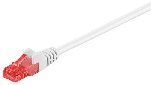 Goobay 95257 CAT 6 Patchkabel, U/UTP, weiß Kabellänge: 0.25 m