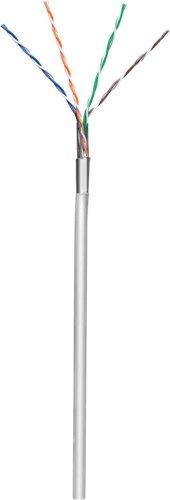 Goobay 68708 CAT 5e Netzwerkkabel, F/UTP, grau Kabellänge: 100 m
