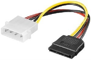 Goobay 50674 PC-Stromkabel/Stromadapter, 5.25-Stecker zu SATA Kabellänge: 0.13 m