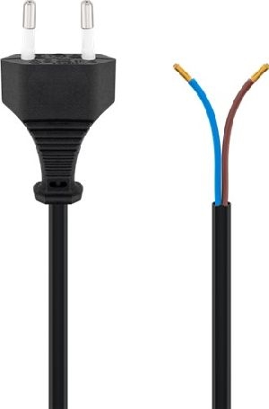 Goobay 50085 Kabel mit Eurostecker zum Konfektionieren, 1,5 m, Schwarz