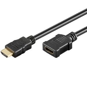 Goobay 61306 High-Speed-HDMI™-Verlängerungskabel mit Ethernet (4K@60Hz) Kabellänge: 0.5 m VPE Cable Tag Mindestbestellmenge 1