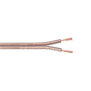 Goobay 67726 Lautsprecherkabel Transparent CCA, 10 m - 10 m Rolle, Querschnitt 2 x 4,0 mm²