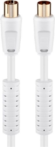 Goobay 67277 Antennenkabel mit Ferrit (80 dB), doppelt geschirmt VPE Bulk Mindestbestellmenge 1