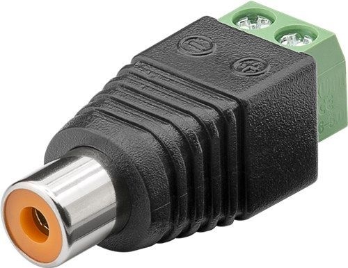 Goobay 76741 Terminal Block 2-pin > Cinch-Buchse VPE Bulk Mindestbestellmenge 10