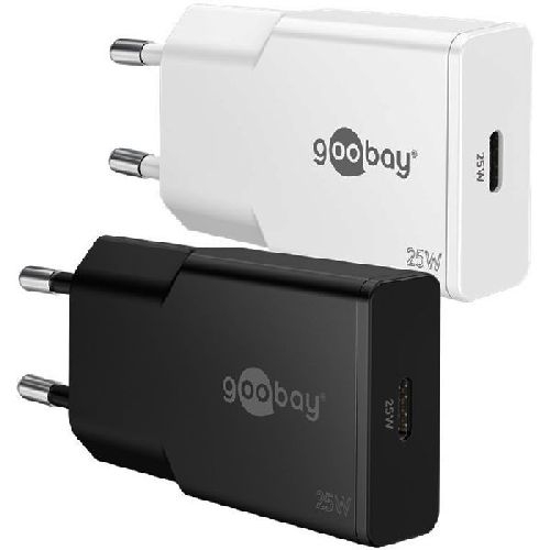 Goobay 75732 USB-C™ PD GaN Schnellladegerät Slim (25 W) weiß VPE Retail Box Mindestbestellmenge 1