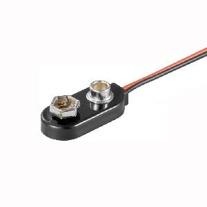 Goobay 12483 1x 9 V Block Batterieclip VPE Bulk Mindestbestellmenge 10