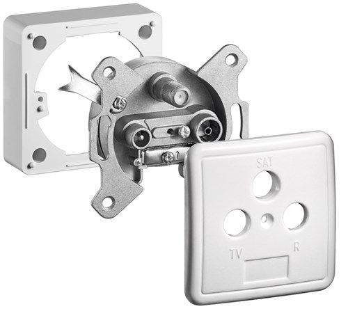 Goobay 68852 Komplettset: 3-Loch Antennen-Stich-/Enddose VPE Bulk Mindestbestellmenge 1