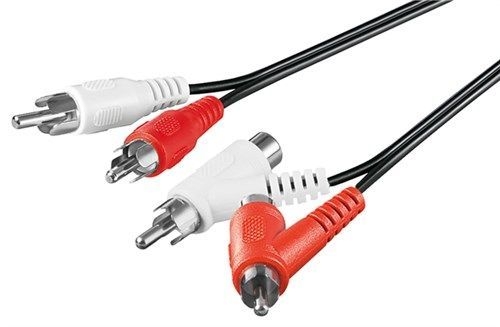 Goobay 50214 Stereo-Verbindungskabel, Cinch mit Durchleitung VPE Cable Tag Mindestbestellmenge 1