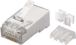 Goobay 72502 RJ45 Stecker, CAT 6A STP geschirmt VPE Bulk Mindestbestellmenge 10