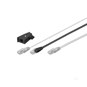 Goobay 95286 DSL-Y-Verteiler/-Adapter (RJ45/TAE) Kabelset VPE Bulk Mindestbestellmenge 1